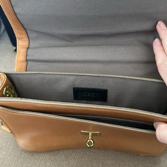 J Crew leather light brown shoulder bag - Picture 9 of 12
